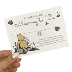 Mummy to Be Wish Bracelet   Winnie the Pooh   Perfect Baby Shower gift   New mum Gift   Mummy Gift   Charm Bracelet