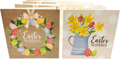 8 Easter Cards with Envelopes (Kraft Style)