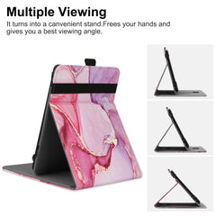 VOVIPO Universal Case for 6 inches,6.8 inches kindle Paperwhite eReaders,Folio Stand Cover with Handstrap Compatible with Kindle/Kobo/Tolino/Pocketook/Sony 6-6.8inch ebook reader-Marble Pink