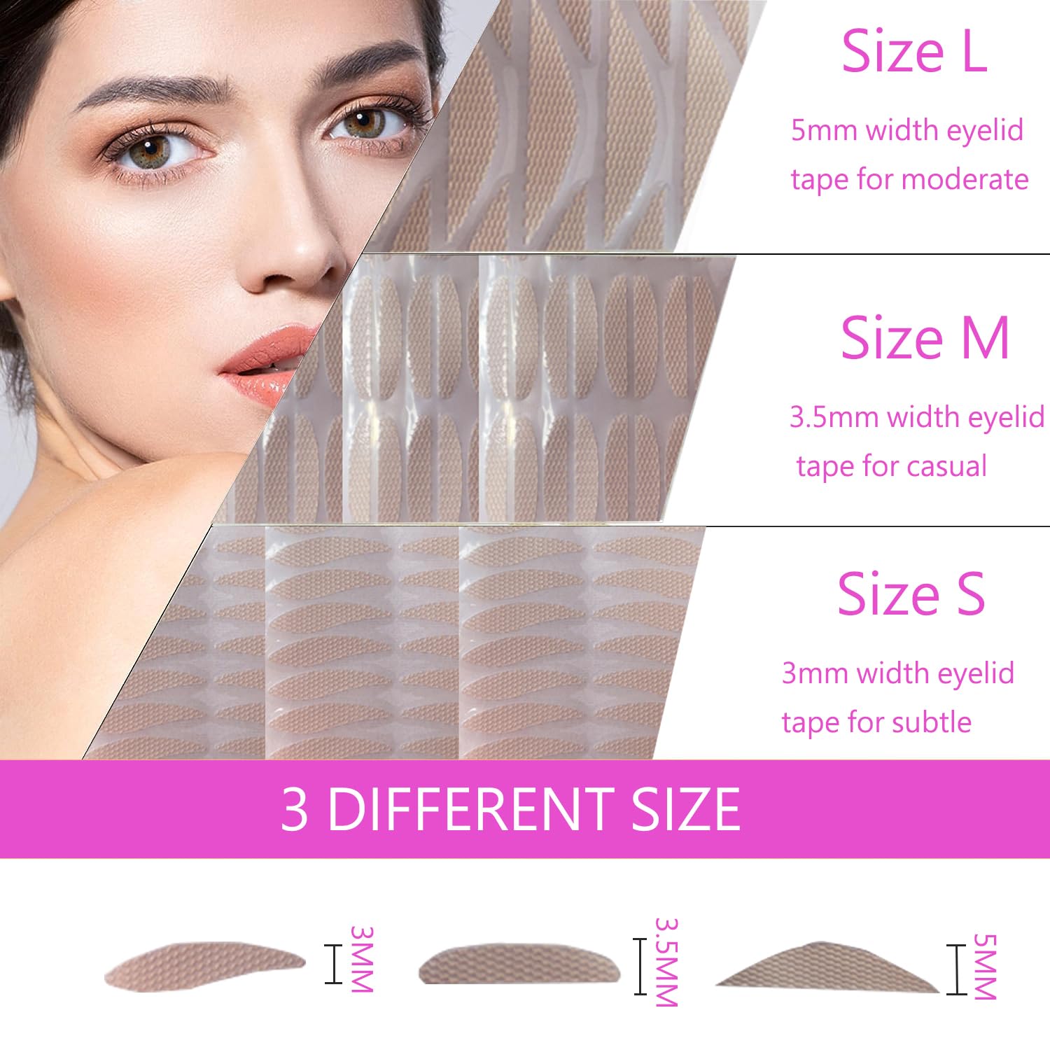 Invisible Water Eyelid Tape 920 Pcs, Double Eyelid Tape for Hooded Eyes Invisible, Instant Eye Lift Without Surgery, Perfect for Uneven Mono-Eyelids, Large Size