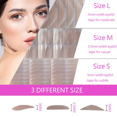 Invisible Water Eyelid Tape 920 Pcs, Double Eyelid Tape for Hooded Eyes Invisible, Instant Eye Lift Without Surgery, Perfect for Uneven Mono-Eyelids, Large Size