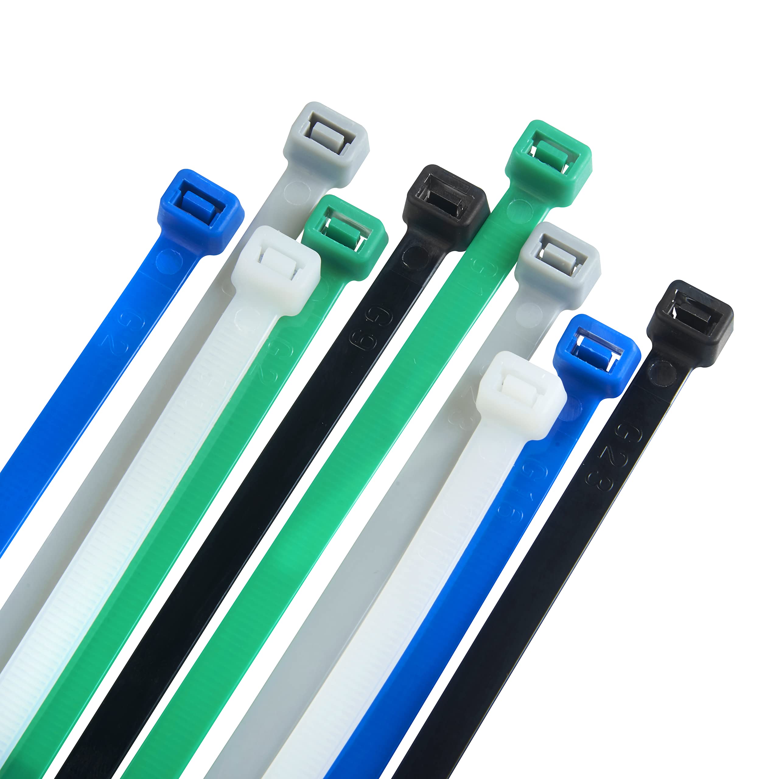 Haus Projekt Cable Ties 100 Pack Black, Mixed Size Assorted Zipties, 100/200mm x2.5, 300x3.6/4.8, Cable Management Tidy, Heavy Duty Plastic Zip Tie Wraps, Garden Cable Ties, Small Long Wire Organiser