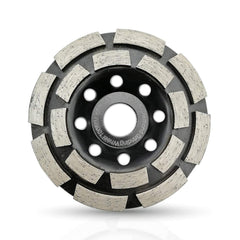 SHDIATOOL Diamond Grinding Cup Wheel 100mm Double Row for Marble Concrete Masonry Granite