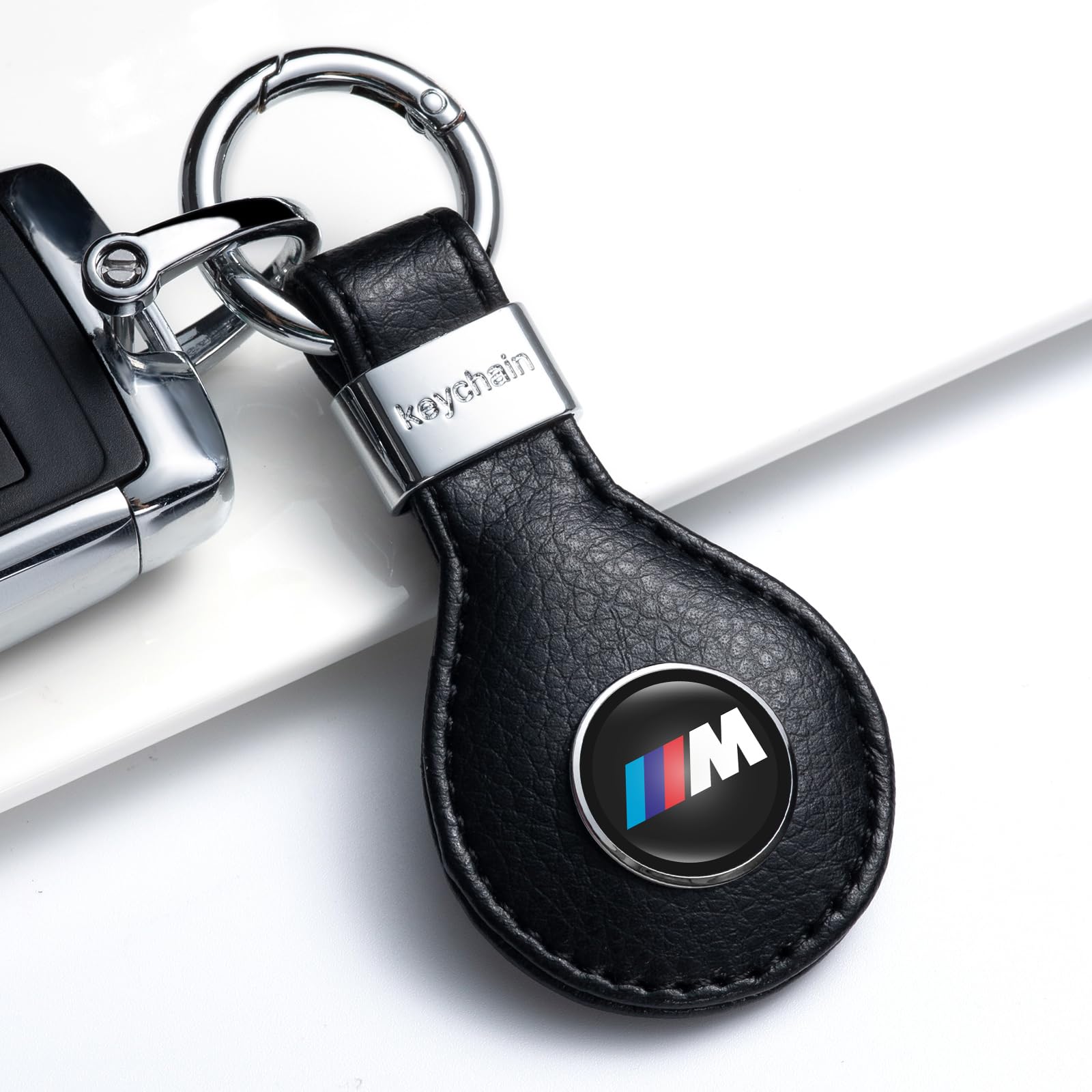 2Pack Car Keychain for BMW M M2 M4 M5 M6 M8 X1 X2 X3 X5 X6 M135i M240i Z4 328i X7,Leather Car Keychain Car Keyring,Car Key Chain Key Ring Family Present Women Men,Car Key Fob Holder Car Key Lanyard