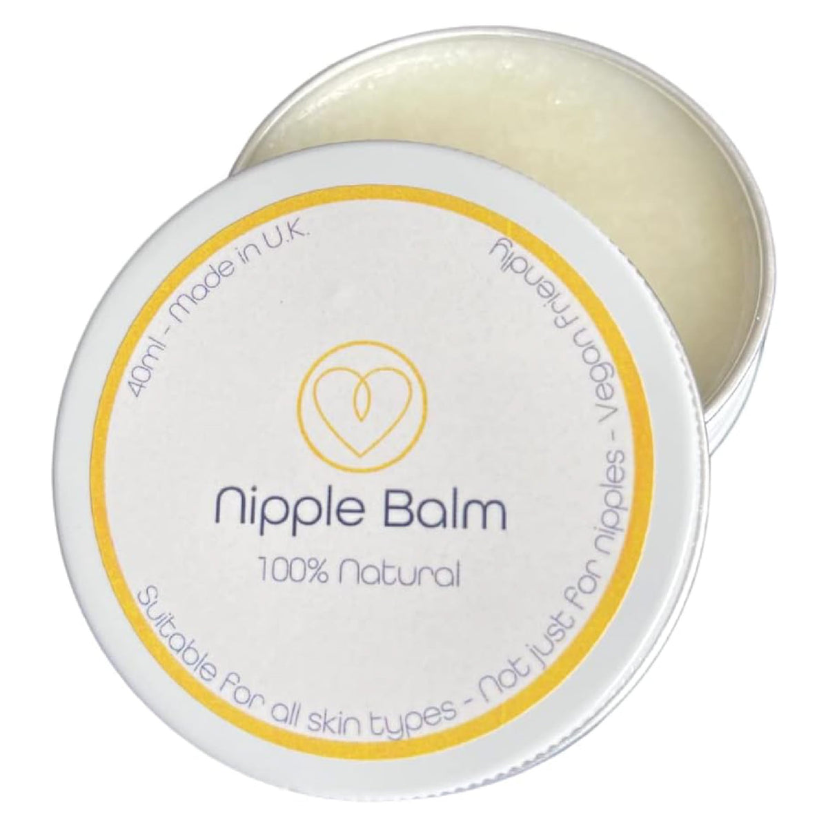 First Days Maternity Natural Nipple Balm, Nipple Balm for Sore Nipples, Dry Lips, Cuticles, and Dry Skin, Suitable for All Skin Types, Unscented, Vegan-Friendly, 40 ml Tin