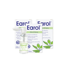 Earol   Olive Oil Ear Wax Removal Spray   Clinically Proven   Reduces Need for Syringing   Metered Dose   3 Pack of 10ml Oil Spray Bottle, 10ml (Pack of 3)