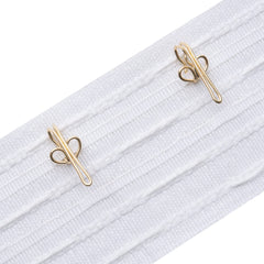 Curtain Hooks Metal Curtain Header Tape Drapery Hooks for curtains 2.9x1.2cm (100 Pack gold)……