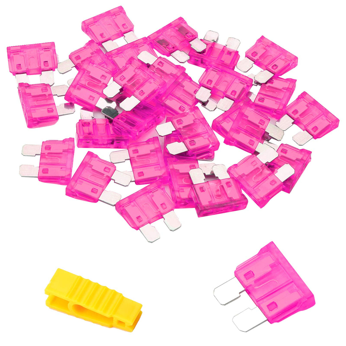 Bolatus 20Pcs Car Fuses 3A Standard Blade Fuses Automotive Replacement Fuse for Caravan Motorcycle Truck RV and Fuse Puller