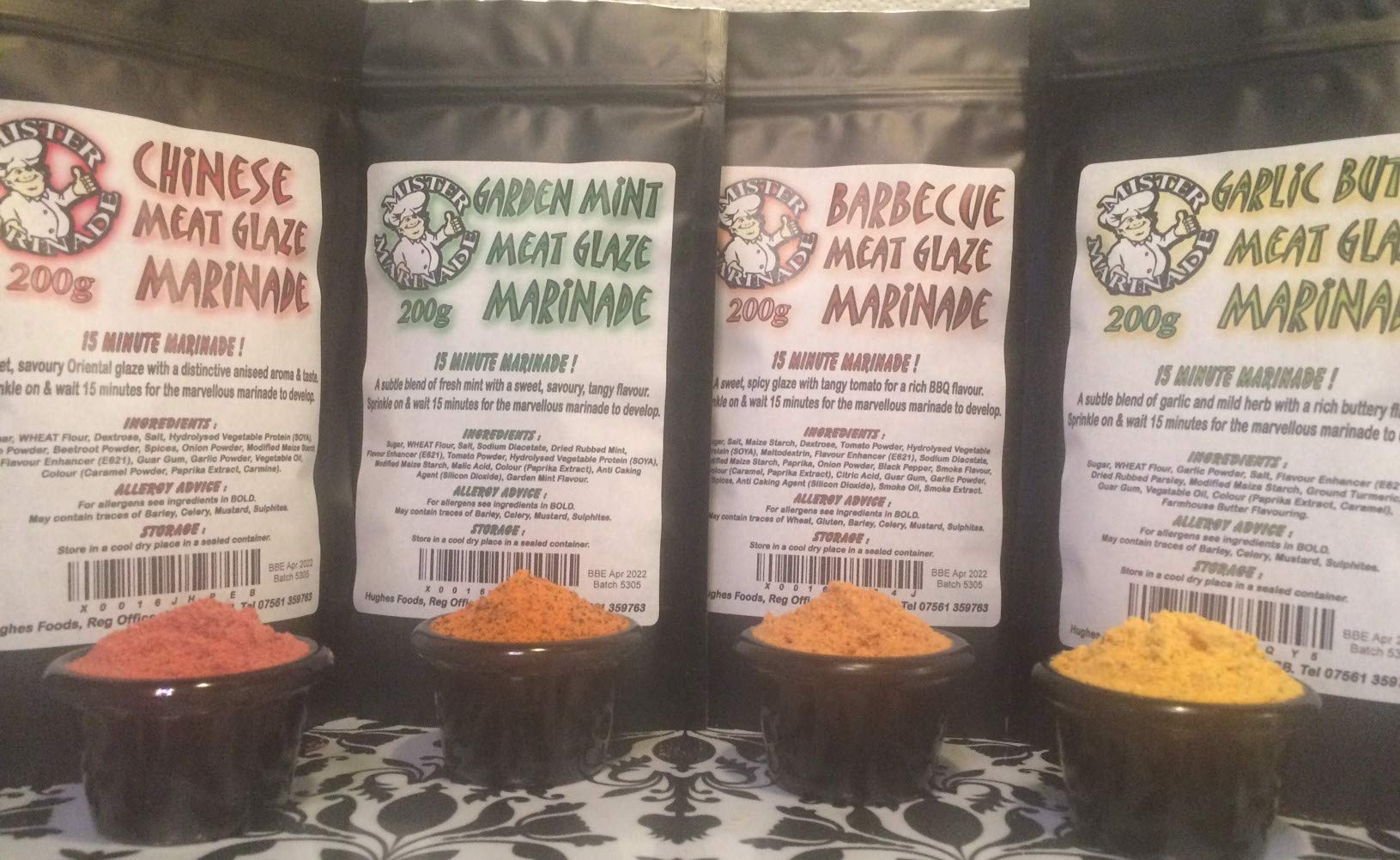 MISTER MARINADE Meat Glaze BBQ Rub Marinade 200g All Flavours (Garden Mint)