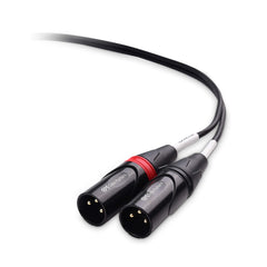 Cable Matters 1/8 Inch 3.5mm Mini Jack to XLR Stereo Cable 3 m, XLR to Mini Jack Cable, Male to Male Aux to Dual XLR Breakout Cable, 3.5mm Jack to Dual XLR Male Y-Splitter Cable