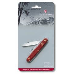 Victorinox Garden Floral Knife, Swiss Made, Straight Blade, Stainless Steel, Red