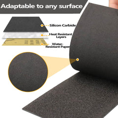 STEBRUAM 21 Sheets Sandpaper 60 Grits Fine Sandpaper, Wet and Dry Sandpaper for Cars Polishing Metals Walls Wood Furniture Sanding, Sand Paper 9x3.6 Inch