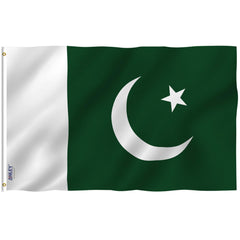 ANLEY Fly Breeze 3x5 Feet Pakistan Flag - Vivid Color and UV Fade Resistant - Canvas Header and Double Stitched - Republic of Pakistan Flags Polyester with Brass Grommets 3 X 5 Ft