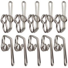 Ucatcher 100 Pack Metal Curtain Header Tape Drapery Hooks, Silver