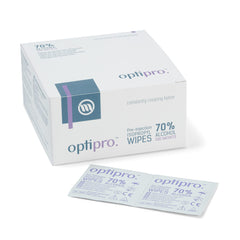 OptiPro Pre-Injection Wipes (x200) - Individually Wrapped Disposable Medical Skin Cleaning Easy-Tear 70% Isopropyl Alcohol Sachet Wipes (200 Wipes)