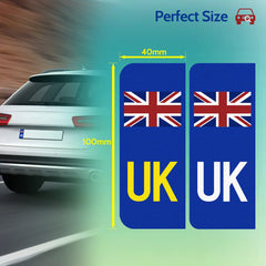 8PCS UK Number Plate Stickers for Europe and UK Car Stickers, 4 Pair of UK Car Number Plate Vinyl Stickers, for Road Legal, Replace Standard Size Number Plates Front and Rear…