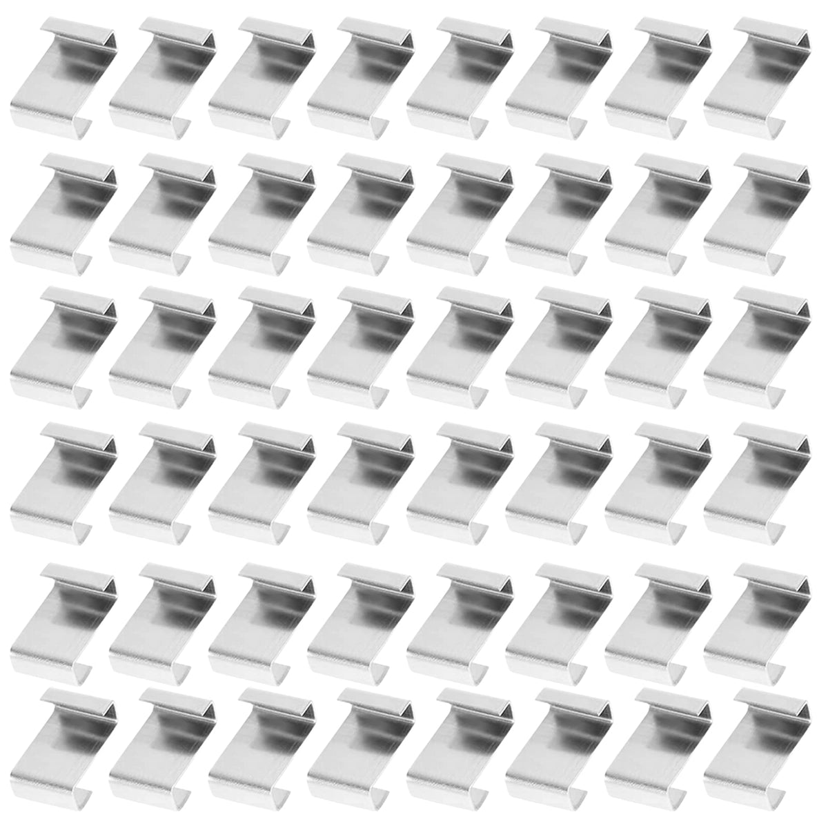 BHAHAI 50 PCS Glass Z Clips, Greenhouse Glass Clips Stainless Steel Z Overlap Clips Greenhouse Glass Pane Fixing Clips Greenhouse Glazing Clips Greenhouse Glass Clamps for Greenhouse Glass