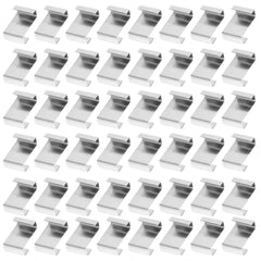 BHAHAI 50 PCS Glass Z Clips, Greenhouse Glass Clips Stainless Steel Z Overlap Clips Greenhouse Glass Pane Fixing Clips Greenhouse Glazing Clips Greenhouse Glass Clamps for Greenhouse Glass