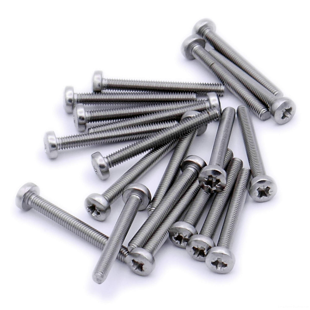 M4 (4mm x 35mm) Pozi Pan Machine Screw (Bolt) - Stainless Steel (A2) (Pack of 20)