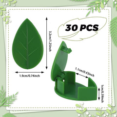 Cerolopy 30 Pcs Plant Climbing Wall Fixture Clips with Adhesive Stickers Leaf Shaped Climbing Plant Clips Plant Wall Clips Indoor Plant Fixture Clips for Climbing Plants