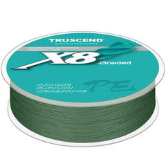 TRUSCEND Braided Fishing Line, Upgraded Spin 8 Strands Fishing Wire, Smooth and Ultra Thin, Super Strength and Abrasion Resistant, No Stretch and Low Memory, A2-20lb/0.16mm/328yds