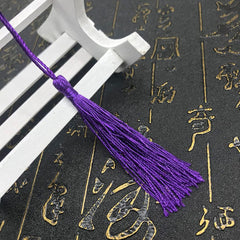 30 PCS Bookmark Tassels, Mini Tassels Silky Tassels for Bookmarks Handmade Bookmark Tassels for Resin DIY Craft Supplies and Home Decor (Heavypurple)