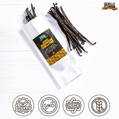 Madagascan Bourbon Vanilla Pods Grade A Planifolia Sweet and Creamy by Vanilla Mart (10 Pods)