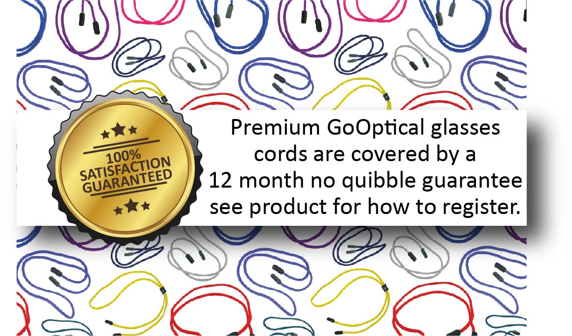 GoGrip Original - Secure Glasses Cord - Spectacle Cord and Spec Lanyard (Red)