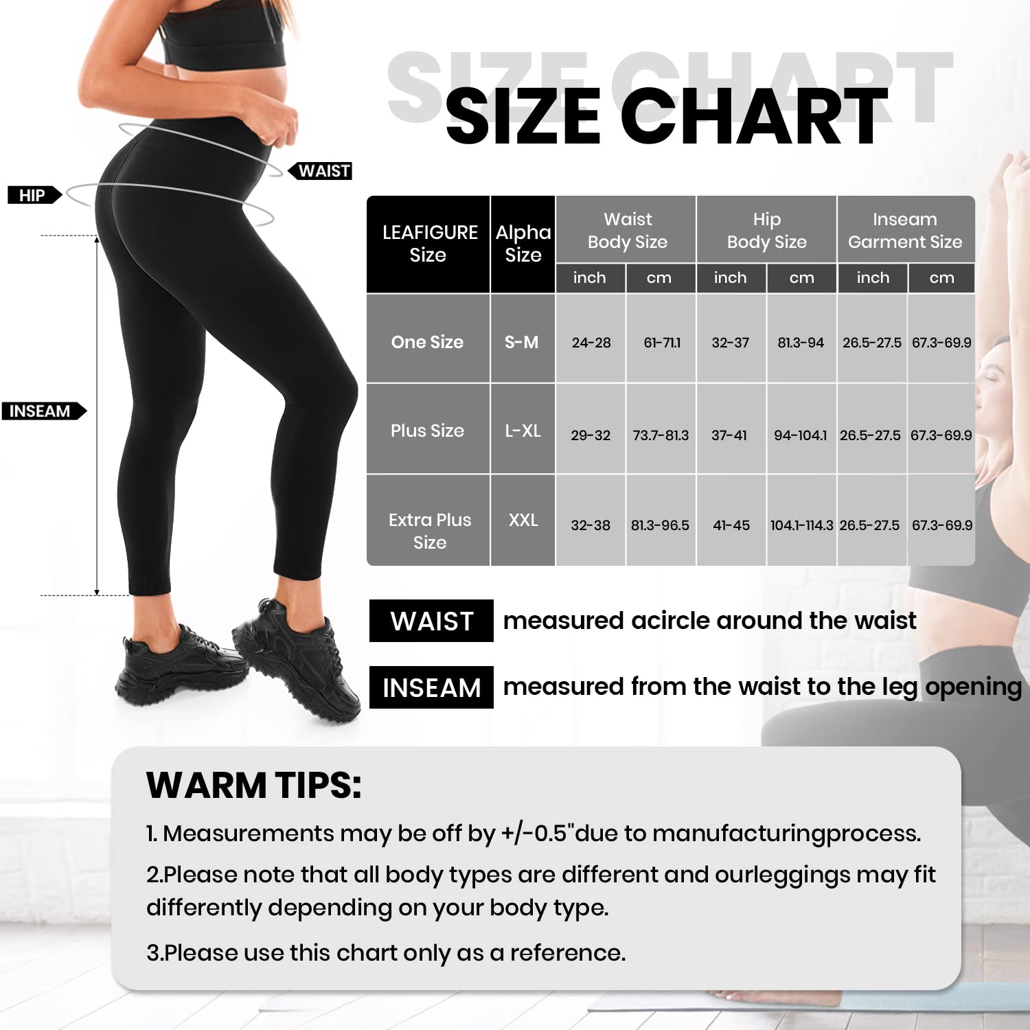 Leafigure Leggings for Women High Waist, Brown Leggings for Running Workout L-XL