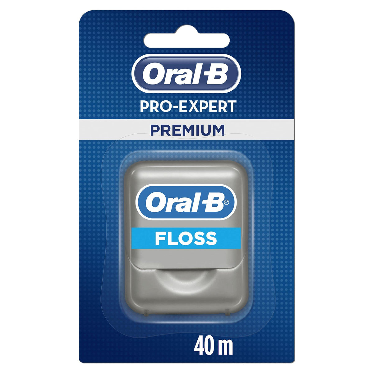 Oral-B Pro-Expert Dental Floss, Premium, 40 m, Plaque Remover For Teeth, Gingivitis Treatment, Gentle on Fingers and Gums, Cool Mint