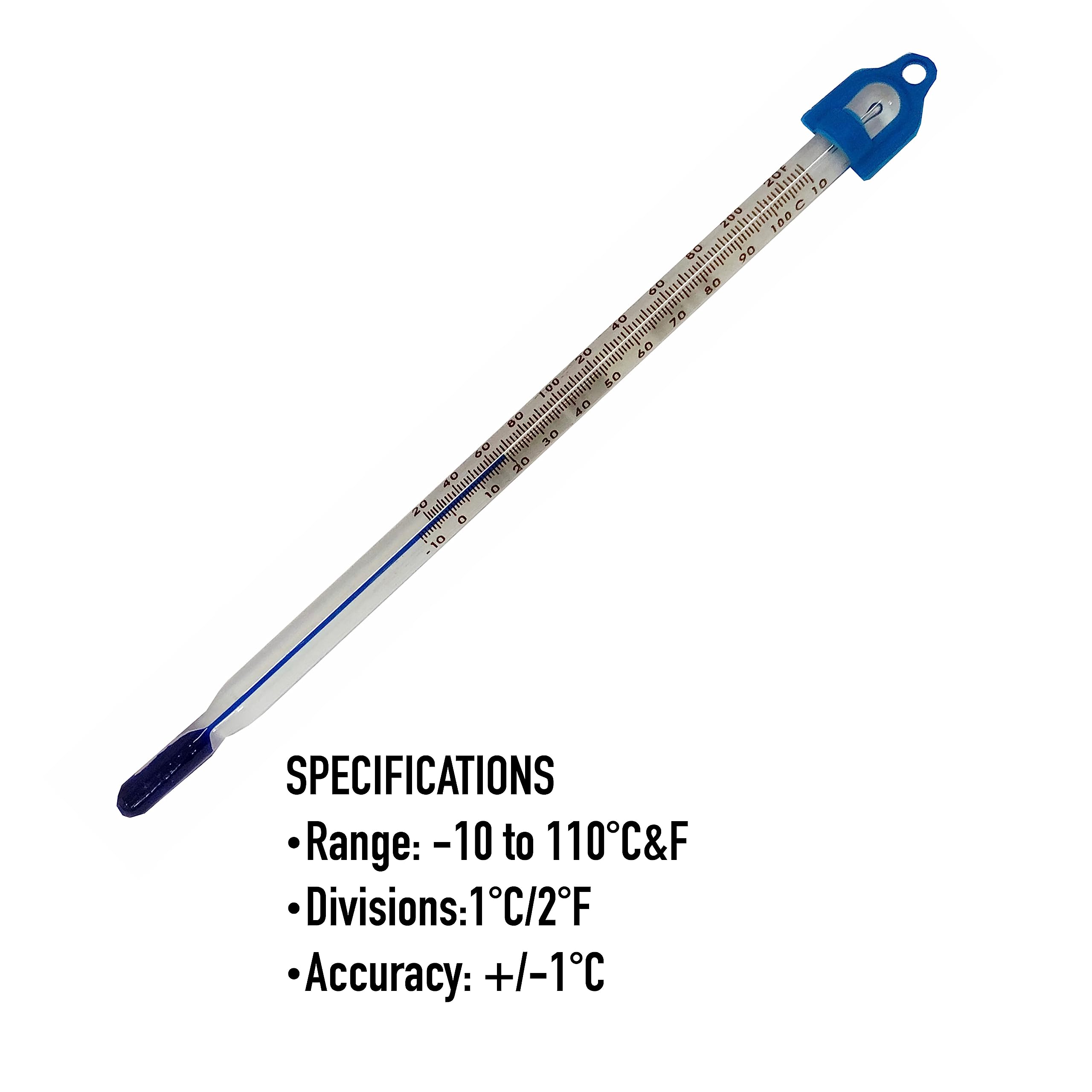 Glass Thermometer -10 to and110 155 mm Water Temperature Thermometer Lab & Scientific Products For Measuring Water Liquid Home Brew Wine and Beer Or For Laboratory Lab Scientific Use Made In UK