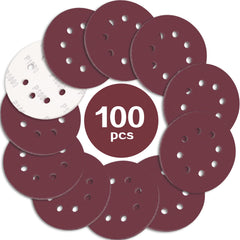 STEBRUAM 100PCS 125mm Sanding Discs 1000 Grit, 5 Inch 8 Hole Hook and Loop Sanding Pads for Random Orbital Sander