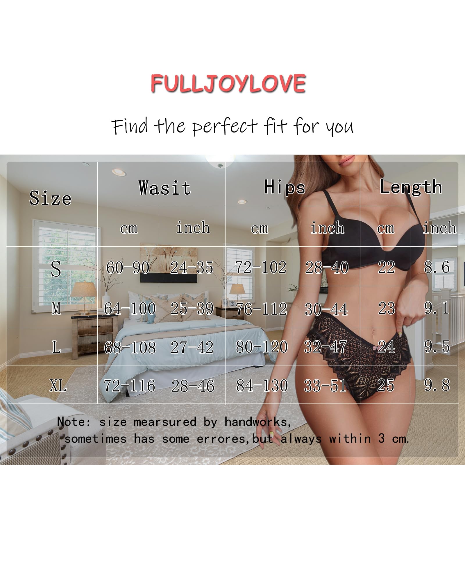 FULLJOYLOVE Women's Sexy Lace Mesh Hollow Panties Seamless Knickers Ladies Stretchy Low Rise Bikini Briefs Hipster Lace Underwear for Female Beige