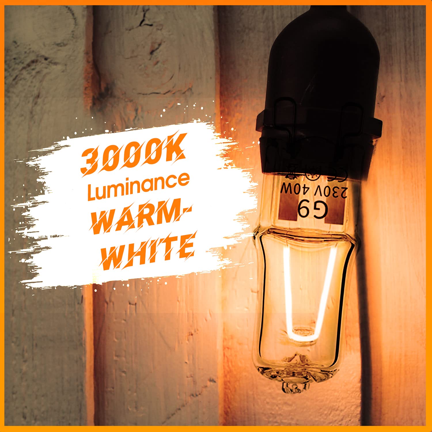 MSC 3 x 40w G9 Halogen Oven Bulbs Suitable for Oven, Salt Lamp, Lava Lamp, g9 Bulb. Dimmable and Compatible Oven Light Bulbs for Zanussi, AEG, Stoves Cooker Bulb etc Warm White 230V (3000k 3 pc 40w)