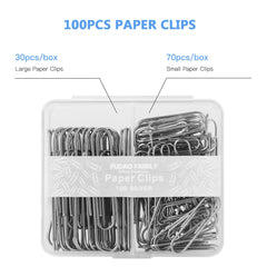 Paper Clips Assorted Sizes, Large Paper Clips, Small Paper Clips, Paper Clip, Paperclips, 100 Clips/Box