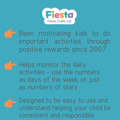 Fiesta Crafts Star Chart (T2388)- Magnetic Activity Board for Kids, Toddlers, Preschoolers, Boys & Girls - Teaches Responsibility, Good Behaviour & Chore Obedience at Home or in the School Classroom