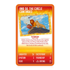 Top Trumps Disney The Lion King Specials Card Game, play with 30 memorable moments from the presentation of Simba to No Worries, educational gifts and toys for boys and girls aged 6 plus