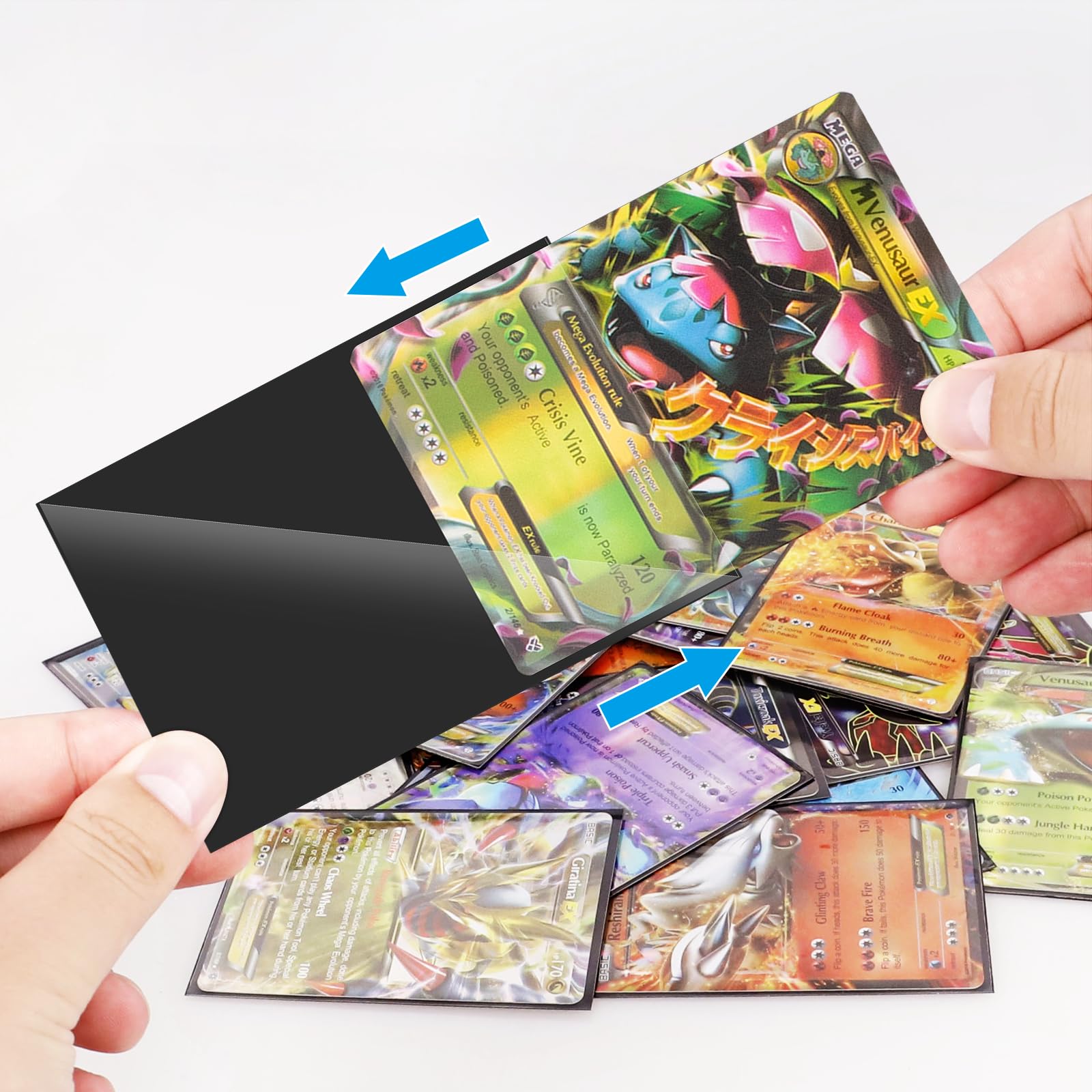 Jinhuaxin 100pcs Standard Soft Card Sleeves, Color Trading Card Sleeves, Clear Protector Sleeve 66 x 91 mm, Color Penny Sleeves, Yugioh, Magic, MTG, The Gathering