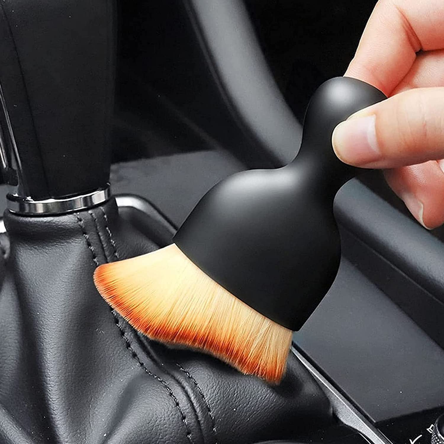 XZYZYW Car Cleaning Brush Dusting Brush, Soft Brush for Car Interior Cleaning - No Scratch, Car Interior Crevice Dusting Brush, Suitable for Every Corner of Car, Sofa, Screen, (bicolor)