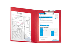 Exacompta - Ref. 18295E - 1 Clipboard with coated paper flap - Size 23x32cm for A4 - Red