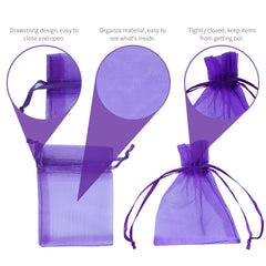 SUSNUAN Blue Organza Gift Bags 20Pcs, 7x9cm Organza Bags Small Jewellery Pouches Wedding Favours Bags for Wedding, Anniversary, Christmas, Baby Shower, Birthday Party Drawstring Gift Bags