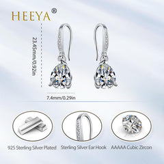 Silver Drop Earrings for Women Sterling Silver Earrings For Women Dangling Dangly Earrings Hypoallergenic Earrings Diamond Earrings for Women Wedding Earrings for Bride Earrings Earings