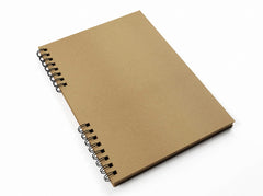 Silvine A4 Twin Wire Kraft Sketch Book - 100gsm Kraft Paper (40 Sheets)