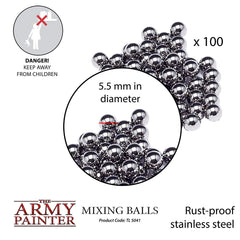 The Army Painter Paint Mixing Balls - Rust-proof Stainless Steel Paint Mixing Balls for Mixing Model Paints - Stainless Steel Mixing Agitator Balls and Paint Balls, 5.5mm/apr. 0.22”, 100 Pcs