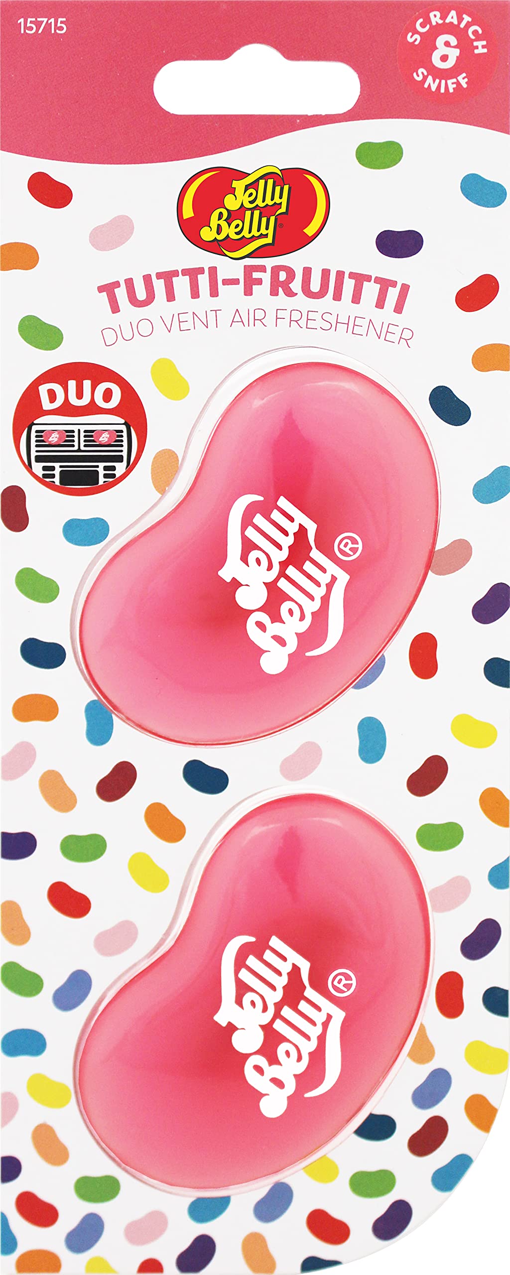 Jelly Belly 15715 3D Gel Mini Vent Air Freshener Duo Pack, Pink