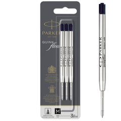 Parker Ballpoint Pen Refills, Medium Point, Black QUINKflow Ink, 3 Count