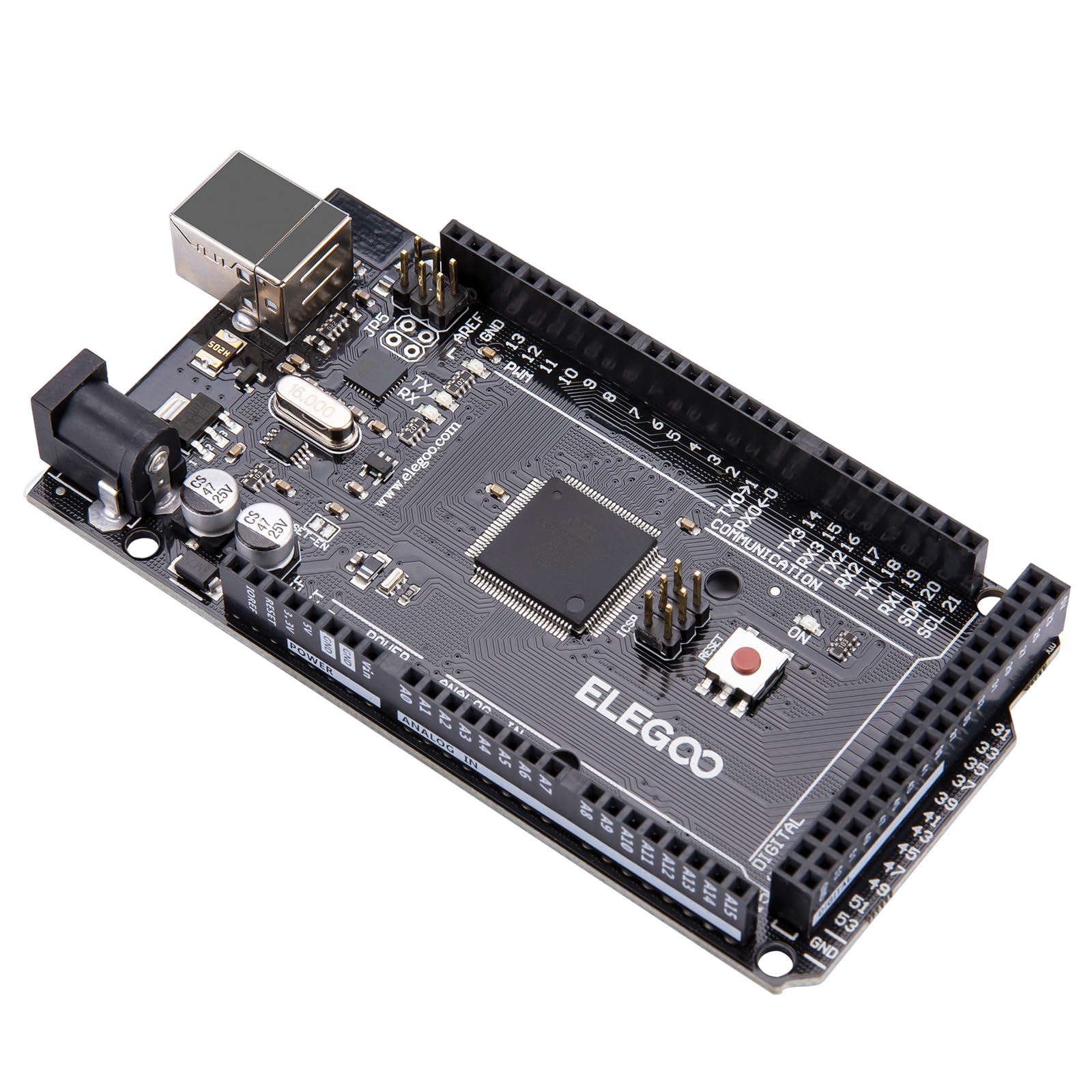 ELEGOO MEGA 2560 R3 Controller Board Compatible with Arduino IDE with USB Cable Black Version