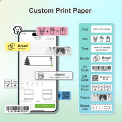 NELKO P21 Label Maker Tape, Adapted Label Print Paper, 14x40mm (0.55 inchesx1.57 inches), Standard Laminated Office Labeling Tape Replacement, Multipurpose of Home, Office, School, 180 Labels/Roll, Transparent