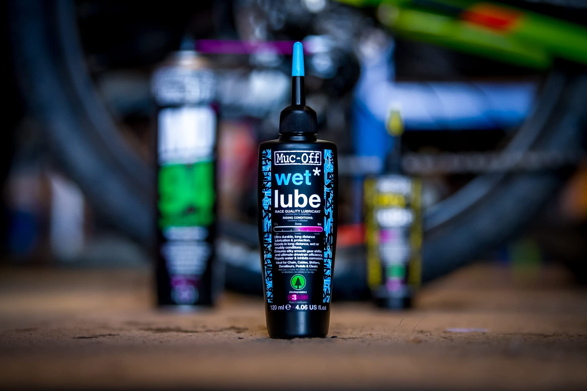 Muc-Off Wet Chain Lube, 50ml - Bike Lube, Bike Chain Oil, Chain Wax for Wet Weather Conditions - Biodegradable Bike Lubricant and Bicycle Chain Oil, Black