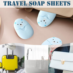 Travel Soap Sheets Portable Soap Flakes Box Backpacking Essentials Disposable Travel Wash Hand Foaming Soap On The Go Camping Accessories Hiking Eco Friendly Cleaning Products